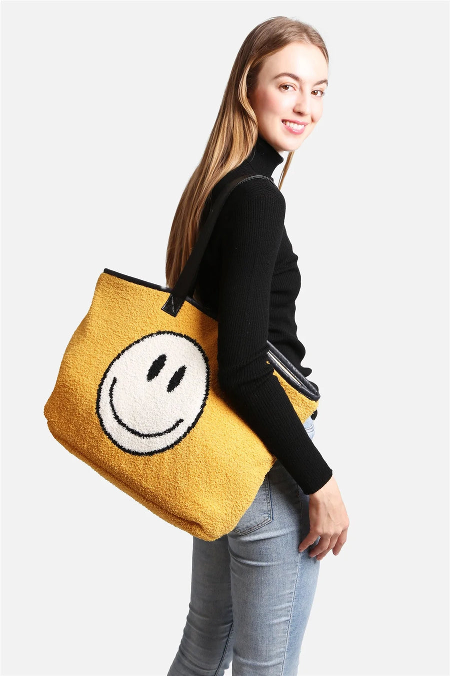 Comfyluxe Yellow Comfy Luxe Smile Tote Bag