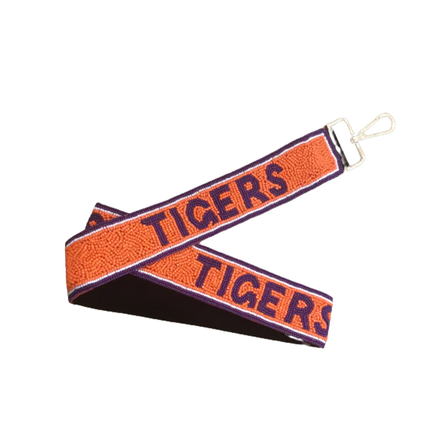 Collegiate Beaded Bag Straps - Tigers