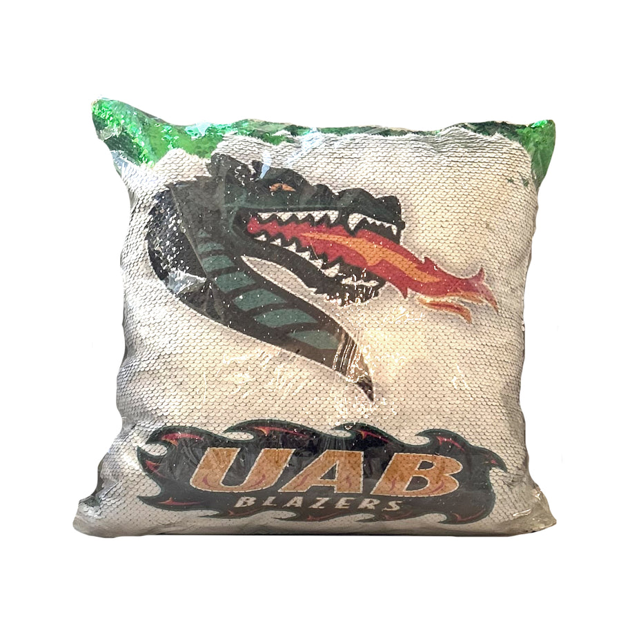 Collegiate Sequin Pillows UAB Blazers