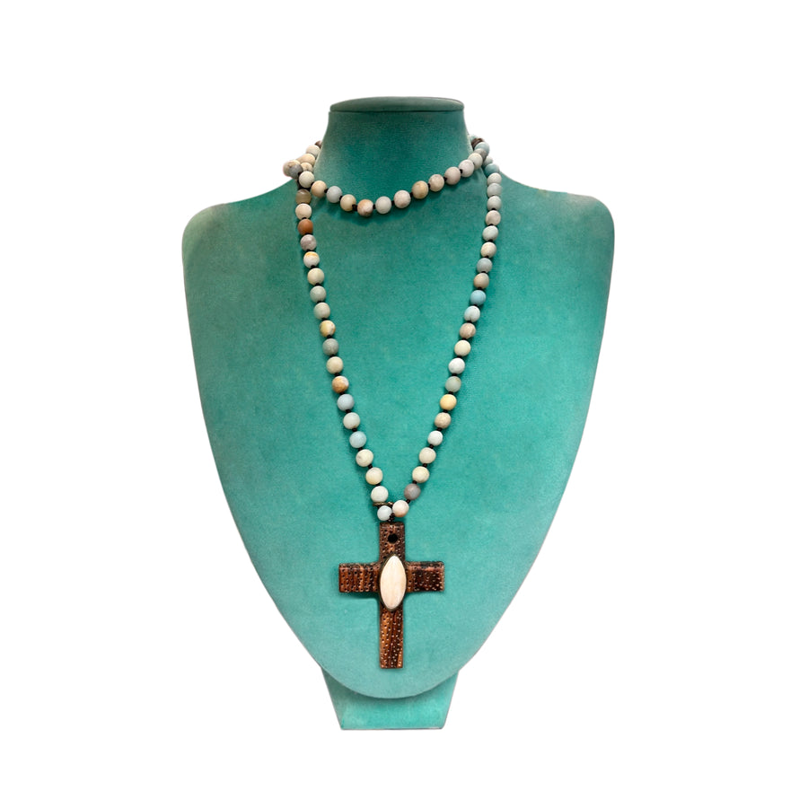 Hand Made Cross Beaded Necklace